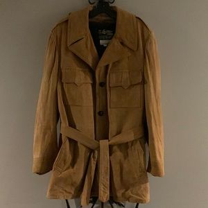 The Leather Shop leather coat with removable warm lining.